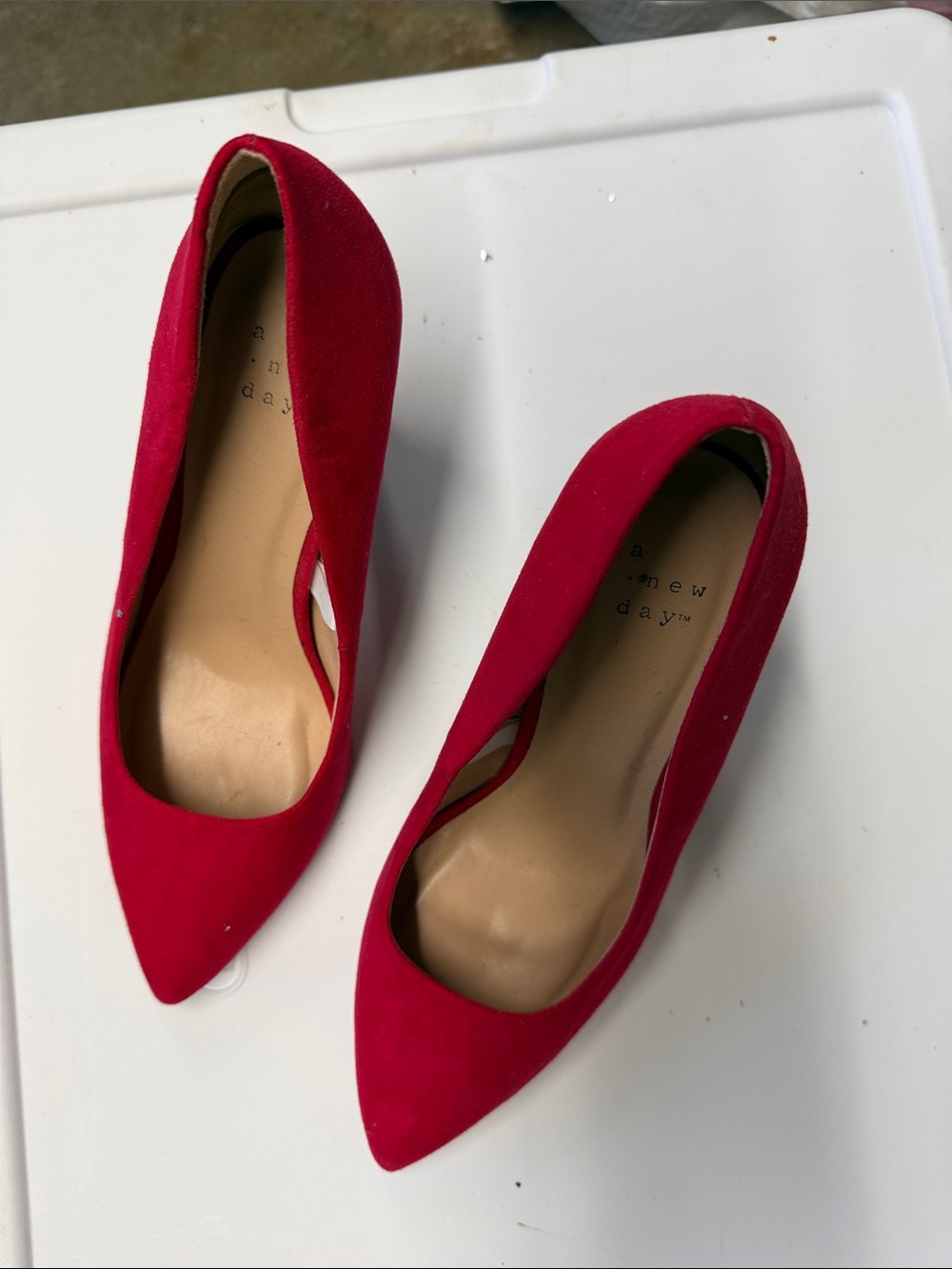 a new day Red Pointed Toe Pumps